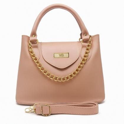 Imagem de Bolsa Média Feminina Detalhes De Corrente Com Alça Transversal E Divisórias