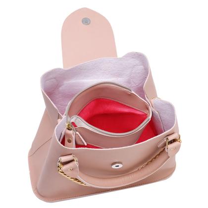 Imagem de Bolsa Média Feminina Detalhes De Corrente Com Alça Transversal E Divisórias