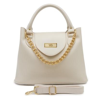 Imagem de Bolsa Média Feminina Detalhes De Corrente Com Alça Transversal E Divisórias