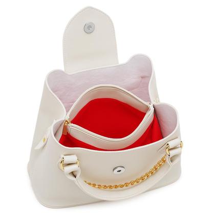 Imagem de Bolsa Média Feminina Detalhes De Corrente Com Alça Transversal E Divisórias