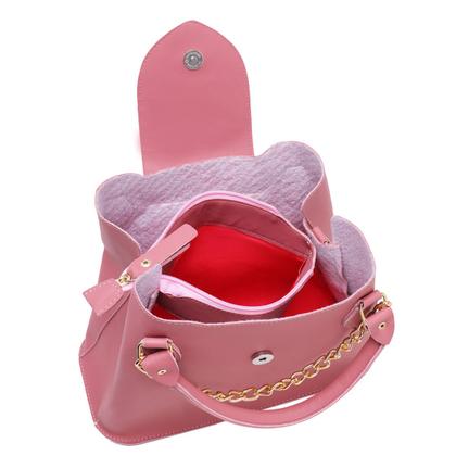 Imagem de Bolsa Média Feminina Detalhes De Corrente Com Alça Transversal E Divisórias