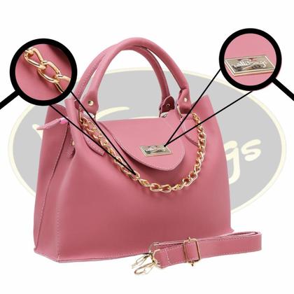 Imagem de Bolsa Média Feminina Detalhes De Corrente Com Alça Transversal E Divisórias