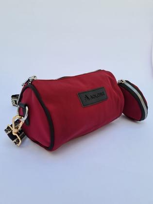 Imagem de Bolsa mini bag alça ombro e transversal estilo cilindro com porta-moedas impermeável 