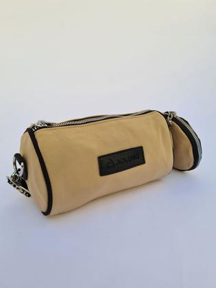 Imagem de Bolsa mini bag alça ombro e transversal estilo cilindro com porta-moedas impermeável 