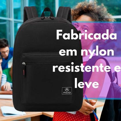 Imagem de Bolsa Mochila Alça Confortável Material Escolar Notebook Viagem 35L Resistente 4 Opções de Cores