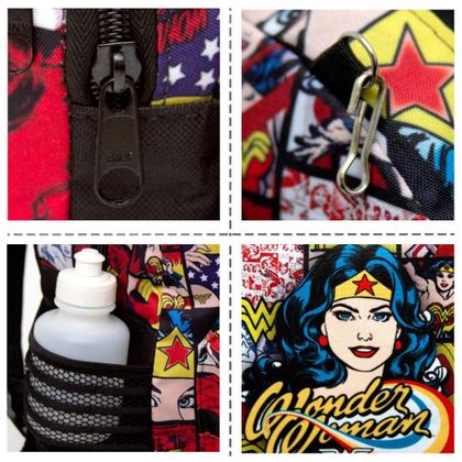 Imagem de Bolsa Mochila de Costas Menina Mulher Maravilha Resistente