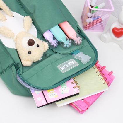 Imagem de Bolsa Mochila de Urso Infantil Com Alça Ajustável 5 Bolsos