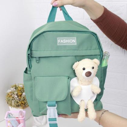 Imagem de Bolsa Mochila de Urso Infantil Com Alça Ajustável 5 Bolsos