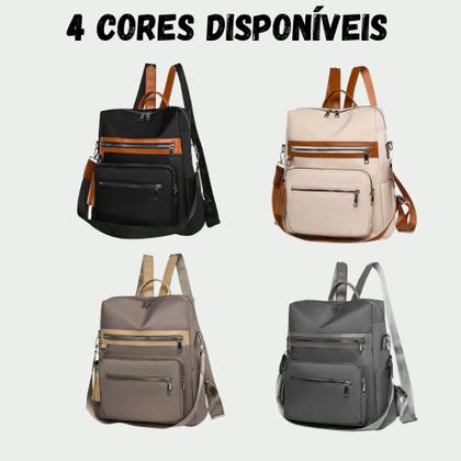 Imagem de Bolsa Mochila Feminina Alça Transversal e Costas Impermeável