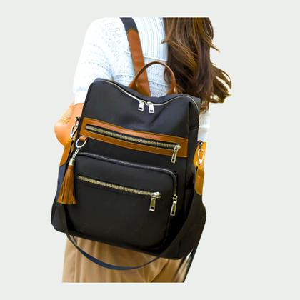 Imagem de Bolsa Mochila Feminina Alça Transversal e Costas Impermeável