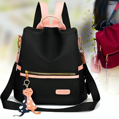 Imagem de Bolsa Mochila Feminina Grande Antifurto Impermeável Reforçada Com Alça Transversal E Costas Escolar Trabalho Passeio