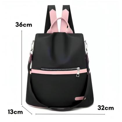 Imagem de Bolsa Mochila Feminina Grande Antifurto Impermeável Reforçada Com Alça Transversal E Costas Escolar Trabalho Passeio