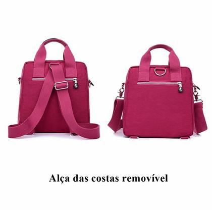 Imagem de Bolsa Mochila Feminina Nylon Com Alça Removível