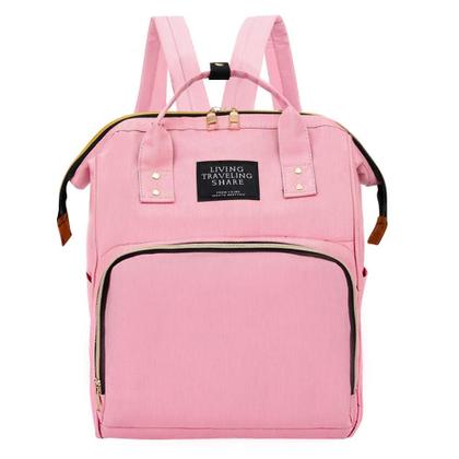 Imagem de bolsa mochila maternidade bebe multifuncional impermeável térmica Rosa 