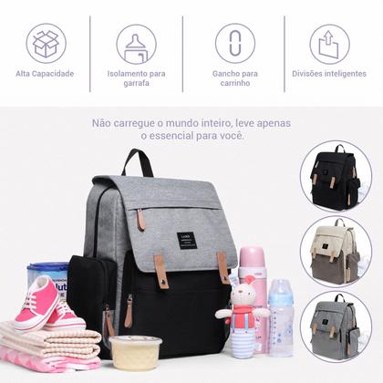 Imagem de Bolsa Mochila Maternidade The Land Térmica Multifuncional Impermeável Bebê Mamãe Papai Grande Capacidade e Organização para o Dia a Dia e Viagens