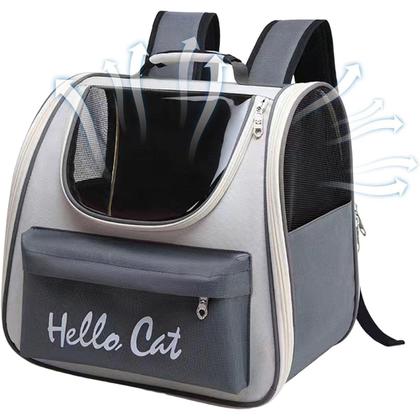 Imagem de Bolsa Mochila Transporte Gato Pet Animais Visao Panoramica 360 Passeio Viagem Caminhada Bolsos Ventilaçao Ar