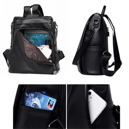 Imagem de Bolsa Mochila Transversal Feminina Couro Costa Impermeável