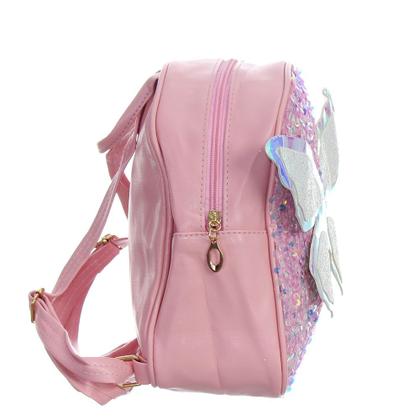 Imagem de Bolsa Mochilinha Borboleta Brilhante 3D Infantil Menina Bolsinha Brilho Para Criança