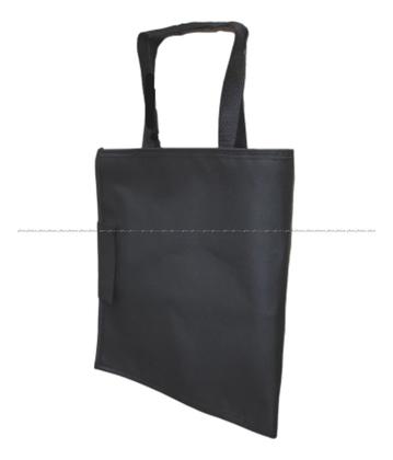 Imagem de Bolsa Multiuso Manicure Porta Maquiagem Com 4 Divisões Promocional para até 80 frascos Preta Com fechamento em tiras autocolantes laterais