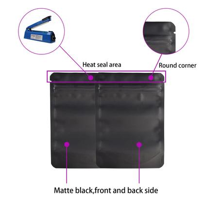 Imagem de Bolsa Mylar KHMSYOG, pacote de 100, 28 g, 6 x 9,3 cm, que pode ser fechada novamente