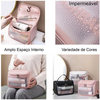 Imagem de Bolsa Necessaire Washbag + Creme Firmador Bumbum + Gel Redutor Pimenta Negra