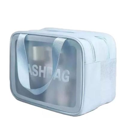 Imagem de Bolsa Necessaire Washbag Transparente Grande Praia Piscina Viagem