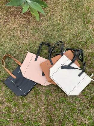 Imagem de Bolsa Ombro Feminina 3 Peças +Carteira +Porta Cartão Marrom