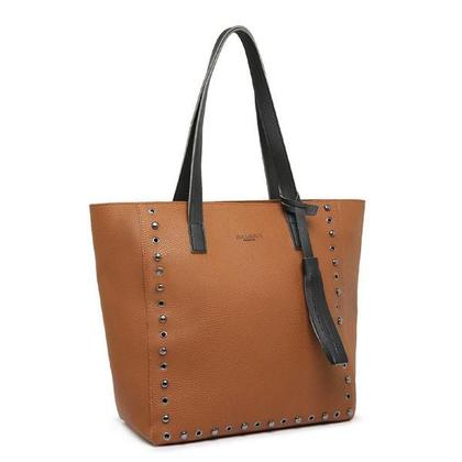 Imagem de Bolsa Ombro Feminina 3 Peças +Carteira +Porta Cartão Marrom