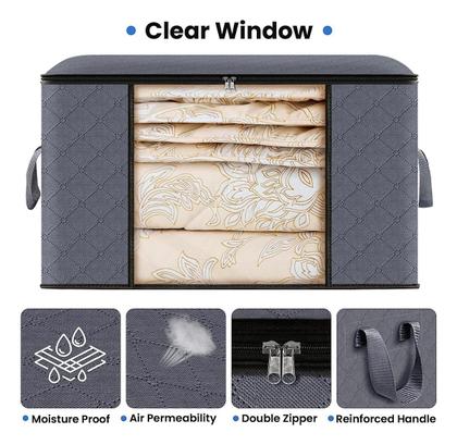 Imagem de Bolsa Organizadora Armario Para Guardar Coberta Roupa Saco Caixa Multiuso Organizador De Meias E Cuecas