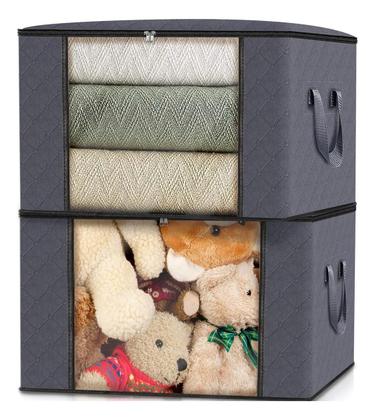 Imagem de Bolsa Organizadora Armario Para Guardar Coberta Roupa Saco Caixa Multiuso Organizador De Meias E Cuecas