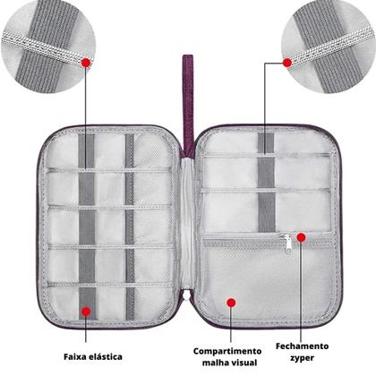 Imagem de Bolsa Organizadora De Cabo Fio Eletrônico Estojo Case Bag