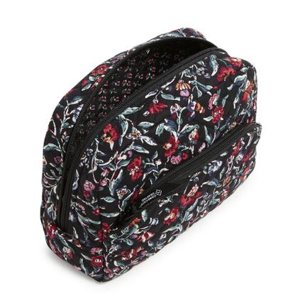 Imagem de Bolsa organizadora de maquiagem cosmética Vera Bradley Perennials Noir