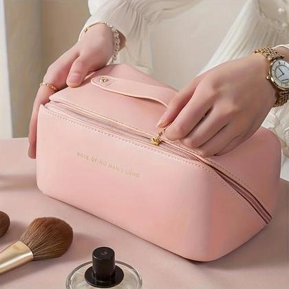 Imagem de Bolsa Organizadora de Maquiagem Luxuosa para Viagem - Kit de Higiene Feminina