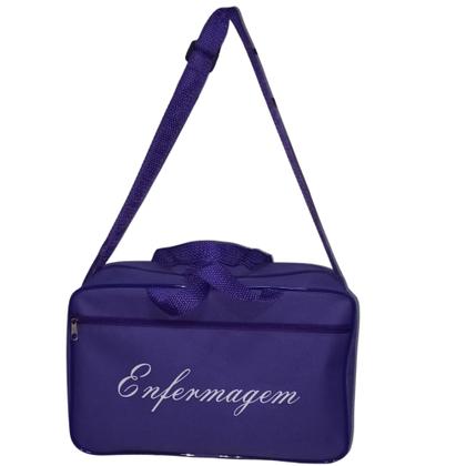 Imagem de Bolsa para enfermagem com alça de mão e ombro roxa