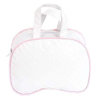 Imagem de Bolsa para Enxoval Meninas Rosa e Branco p Boneca Reborn