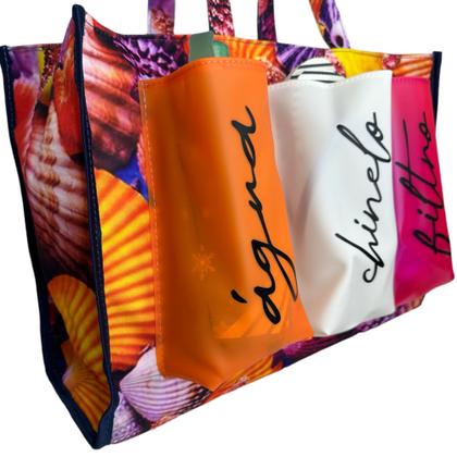 Imagem de Bolsa Para Praia Piscina Clube Academia Férias Viagem Reforçada 3 Bolsos - Várias Cores - BM3