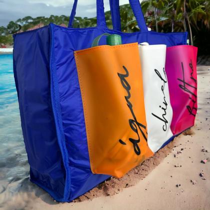 Imagem de Bolsa Para Praia Piscina Clube Academia Férias Viagem Reforçada 3 Bolsos - Várias Cores - BM3