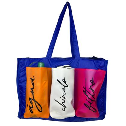 Imagem de Bolsa Para Praia Piscina Clube Academia Férias Viagem Reforçada 3 Bolsos - Várias Cores - BM3