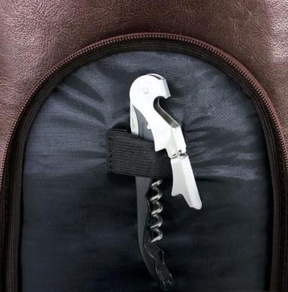 Imagem de Bolsa Para Vinho Térmica - Wine Deluxe Marrom Para 2Garrafas