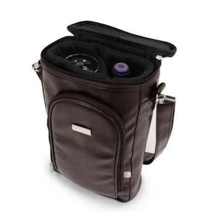 Imagem de Bolsa Para Vinho Térmica - Wine Deluxe Marrom Para 2Garrafas