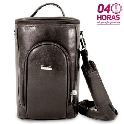 Imagem de Bolsa Para Vinho Térmica - Wine Deluxe Marrom Para 2Garrafas