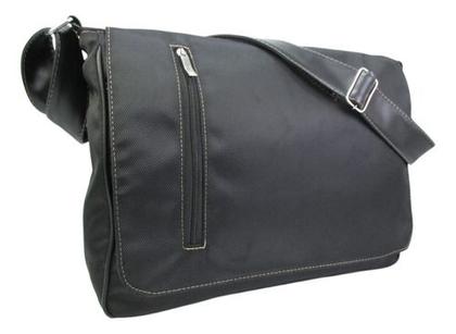 Imagem de Bolsa Pasta Carteiro Nylon Resistente Alça Reforçada Unissex Para Estudantes e Dia a Dia