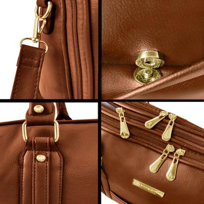 Imagem de Bolsa Pasta Executiva Para Notebook Feminina Masculina de Couro Reforçada Para o Trabalho e Dia a Dia e Faculdade