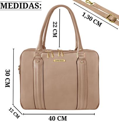 Imagem de Bolsa Pasta Executiva Para Notebook Feminina Masculina de Couro Reforçada Para o Trabalho e Dia a Dia e Faculdade