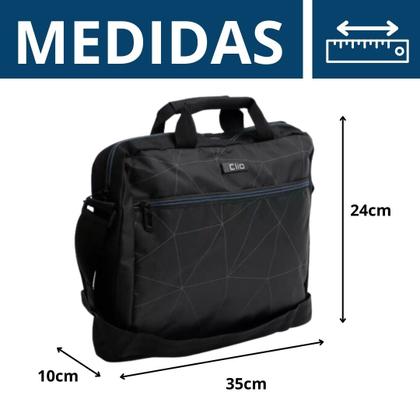 Imagem de Bolsa Pasta Maleta Geométrica Transversal Executiva C/ Alça De Ombro - Trabalho, Faculdade - Clio