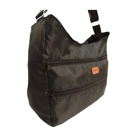 Imagem de Bolsa Pasta Nylon Impermeável alça transversal ajustável grande/média feminino masculino Trabalho Faculdade Academia etc