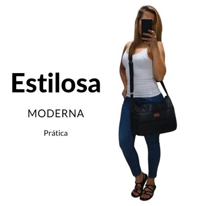 Imagem de Bolsa Pasta Nylon Impermeável alça transversal ajustável grande/média feminino masculino Trabalho Faculdade Academia etc