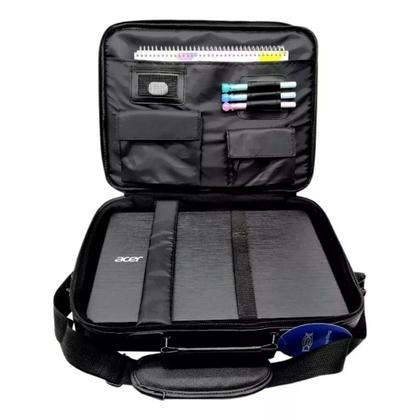 Imagem de Bolsa Pasta para Notebook Couro Masculina até 15,6" Maleta Executiva Dex 03U Preta
