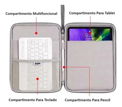Imagem de Bolsa Pasta + Teclado E Mouse Para Tablet Galaxy Tab A9 +