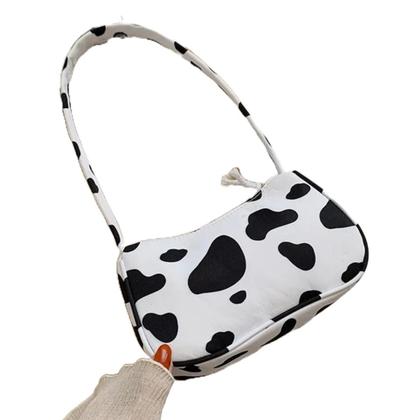 Imagem de Bolsa pequena de ombro mão tecido zíper animais feminina